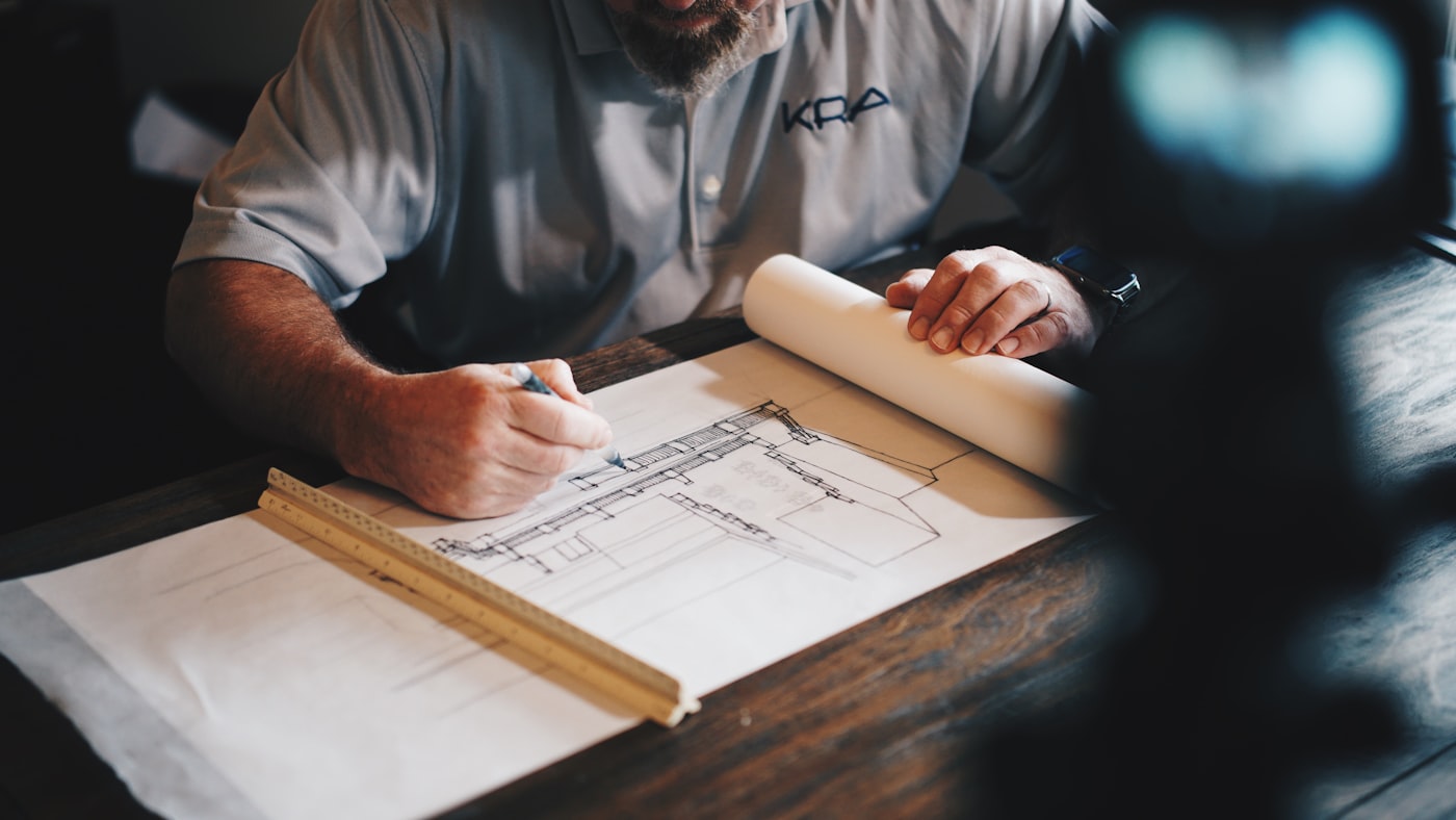 Architectural building plans and engineering documentation for BMS projects
